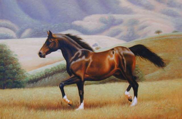 Oil painting for sale:horses-027