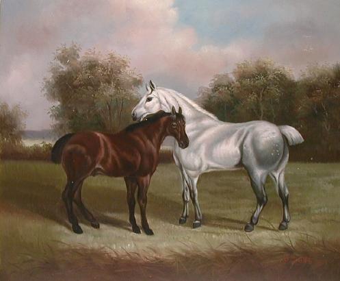 Oil painting for sale:horses-012