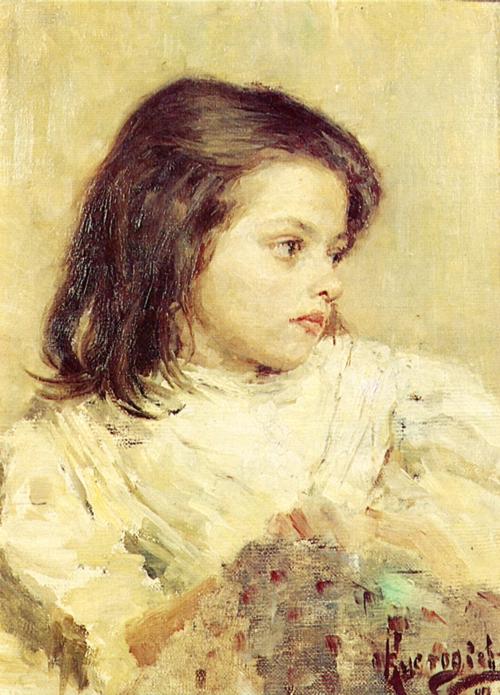 Oil painting: A Girl. Sketch. 1897