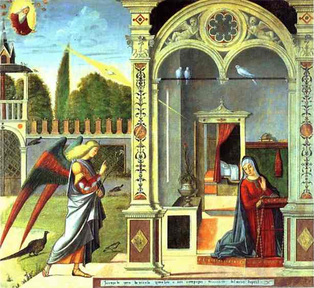 Oil painting:Annunciation. 1504