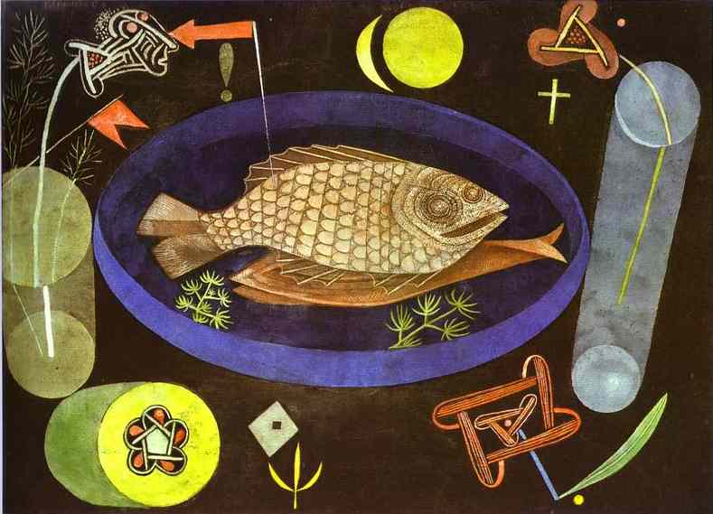 Oil painting:Around the Fish. 1926