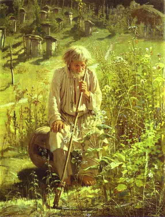 Oil painting:Bee-Keeper. 1872