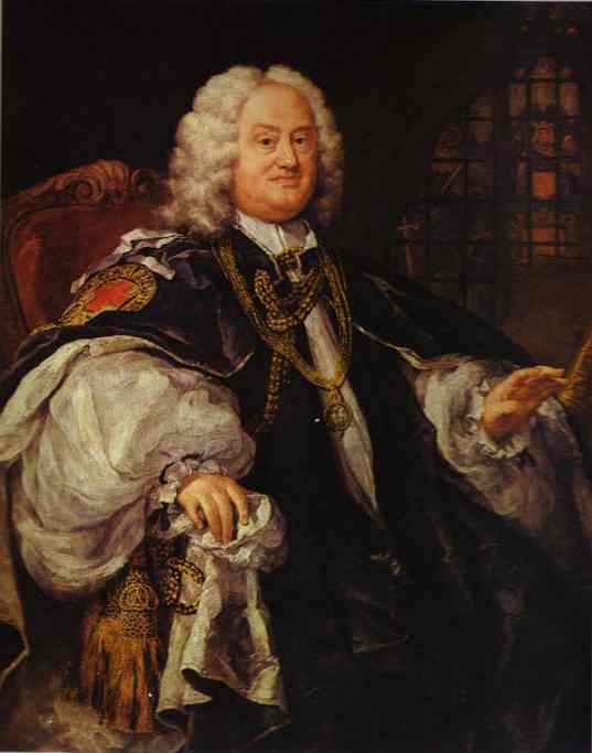 Oil painting:Bishop Benjamin Hoadly. 1743