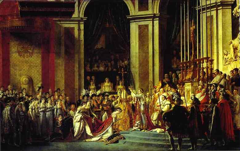 Oil painting:Consecration of the Emperor Napoleon I and Coronation of the Empress Josephine in the