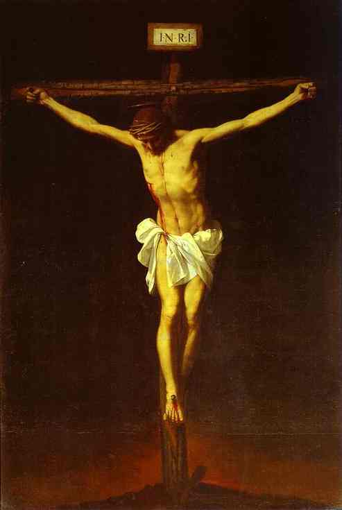 Oil painting:Crucifixion. 1650