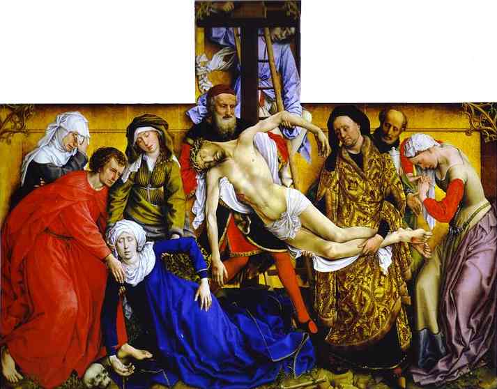 Oil painting:Deposition. c.1435