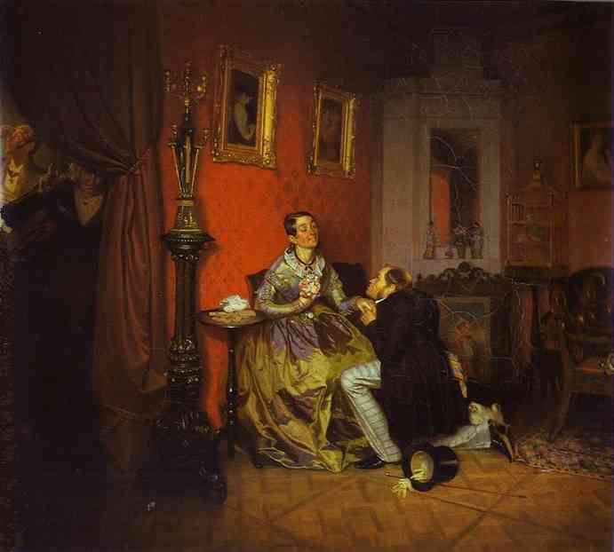 Oil painting:Difficult Bride. 1847