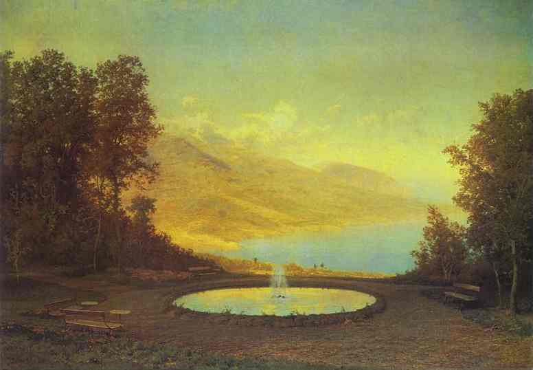 Oil painting:Eriklik: The Fountain. 1872