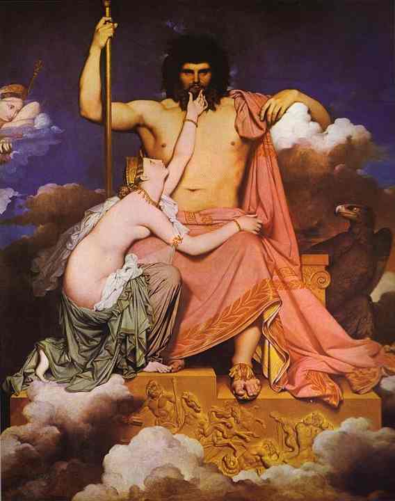 Oil painting:Jupiter and Thetis. 1811