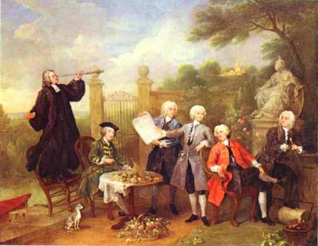 Oil painting:Lord Hervey and His Friends. c.1738