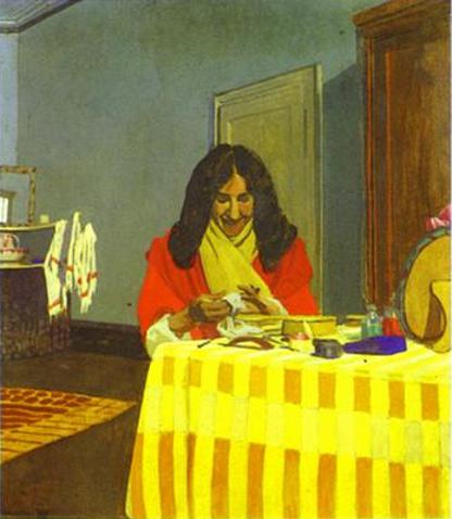 Oil painting:Mme. Felix Vallotton. 1899