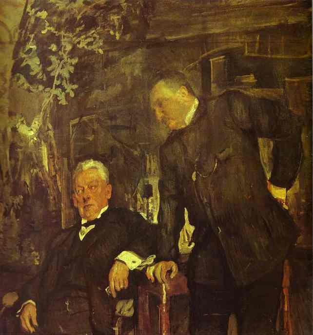 Oil painting:Portrait of Alexander Lensky and Alexander Yuzhin. 1908