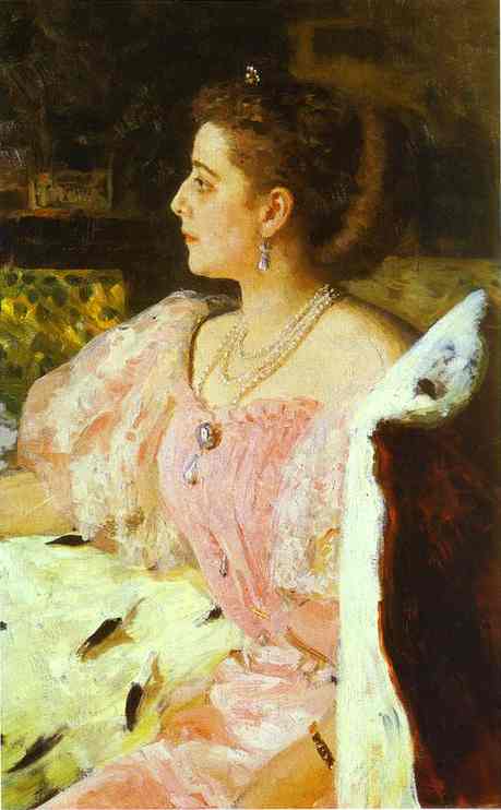 Oil painting:Portrait of Countess Natalia Golovina. 1896