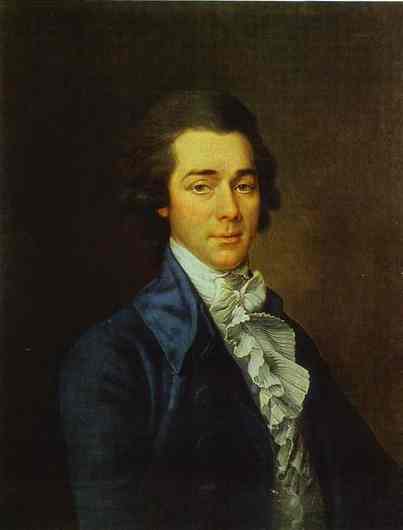 Oil painting:Portrait of Nikolay Lvov, Architect, Painter and Poet. 1780
