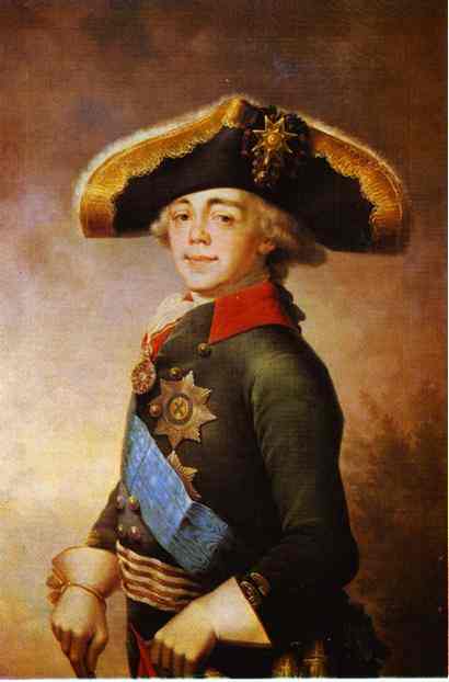 Oil painting:Portrait of Paul I, Emperor of Russia. 1796