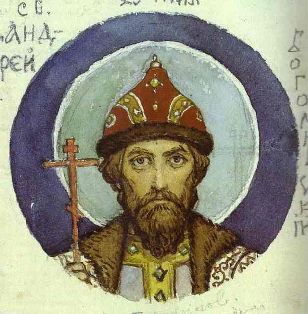 Oil painting:Prince Andrei Bogoliubsky. Sketch for a fresco in the Cathedral of St. Vladimir in