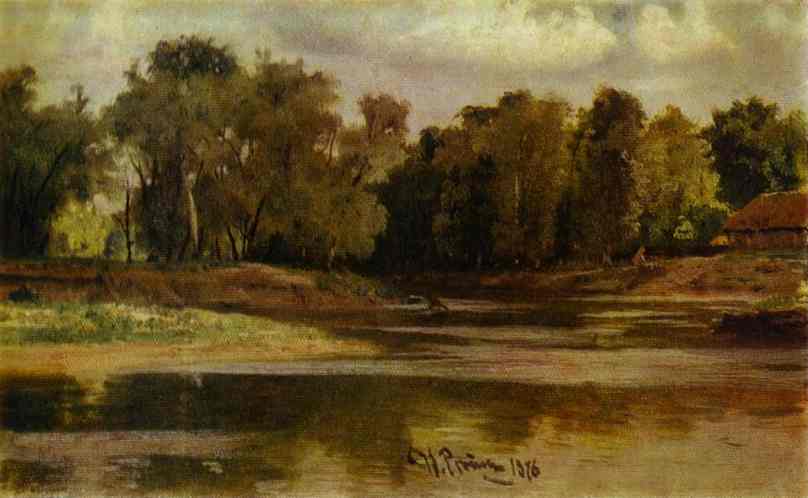 Oil painting:River Bank. 1876