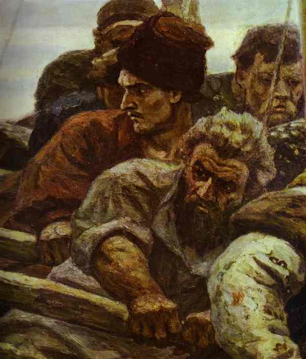 Oil painting:Stepan Razin. Detail. 1906