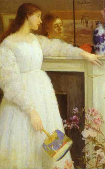 Oil painting:Symphony in White No 2: The Little White Girl. 1864