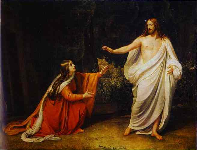 Oil painting:The Appearance of Christ to Mary Magdalene. 1834-1836