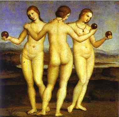 Oil painting:The Three Graces. c.1503