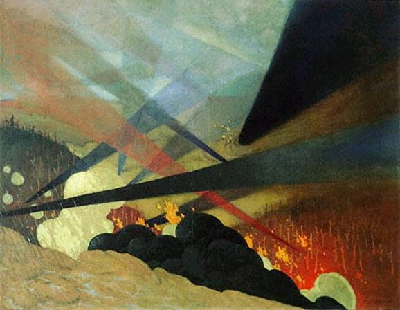 Oil painting:Verdun. 1917