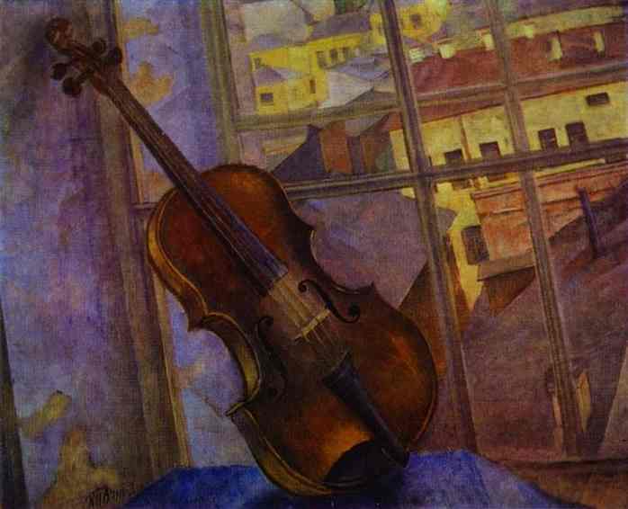 Oil painting:Violin. 1918