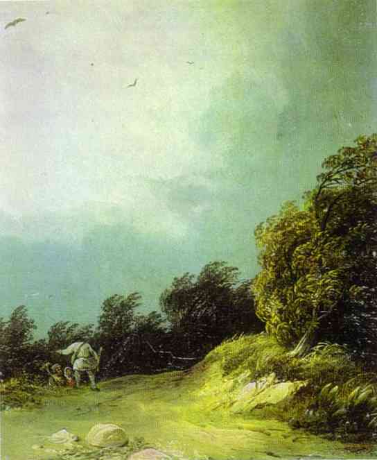 Oil painting:Windy Day. 1833