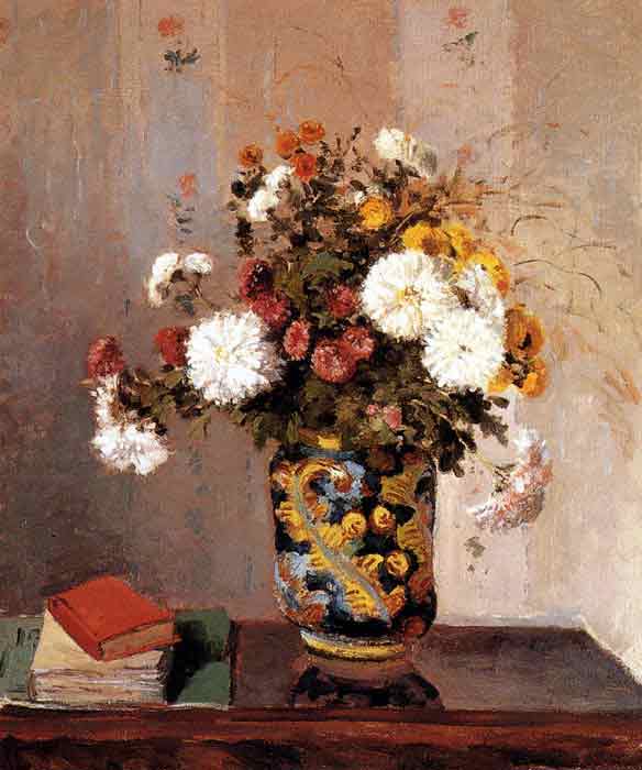 Oil painting for sale:Chrysanthemums In A Chinese Vase, 1873