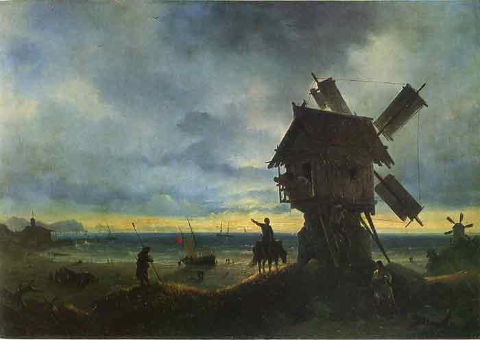 Oil painting for sale:Windmill on the Seashore, 1837