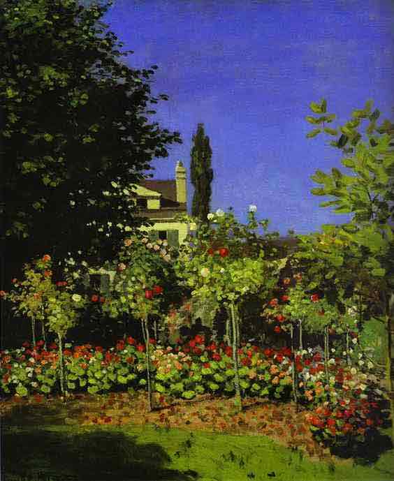 Garden in Bloom at Sainte-Addresse 1866.