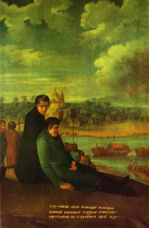 Oil painting:Healing of a Landlord in a Town of Bezhezk. c. 1824