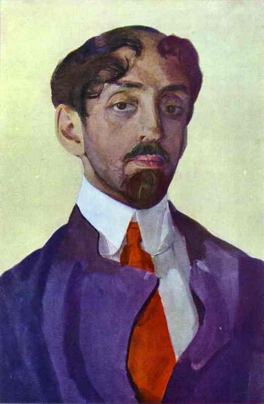 Oil painting:Portrait of the Poet M. Kuzmin (1875