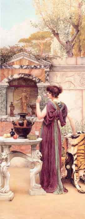 Oil painting for sale:At the Garden Shrine, Pompeii