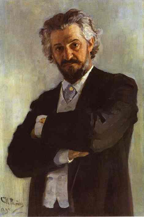 Oil painting:Portrait of the Chello-Player Alexander Verzhbilovich. 1895