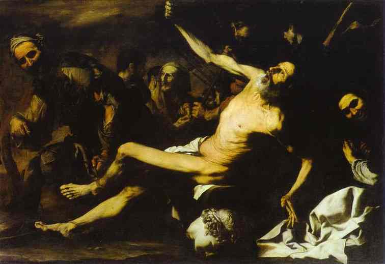 Oil painting:The Martyrdom of St. Bartholomew. c. 1628