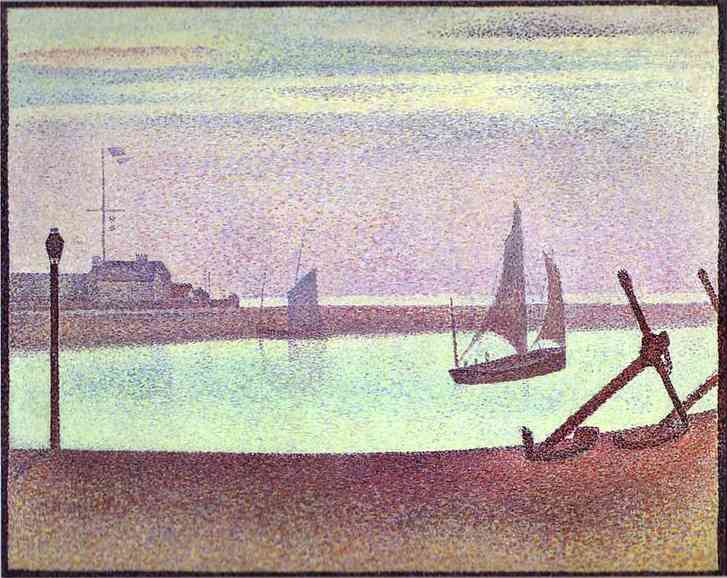 Oil painting:The Channel of Gravelines, Evening. 1890