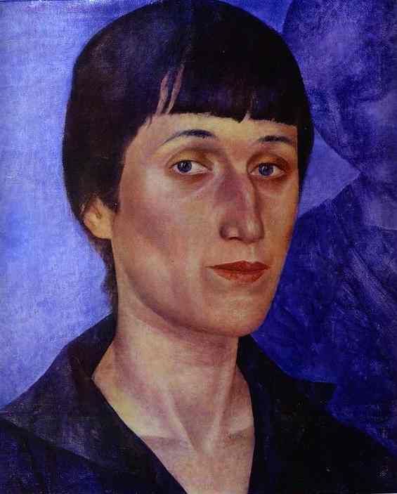 Oil painting:Portrait of Anna Akhmatova. 1922