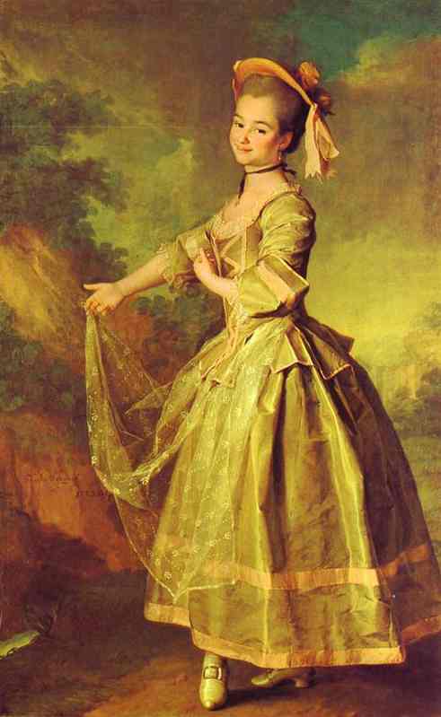 Oil painting:Portrait of Ekaterina Nelidova. 1773