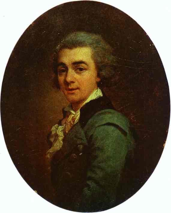 Oil painting:Portrait of Nikolay Lvov, Architect, Painter and Poet. 1770