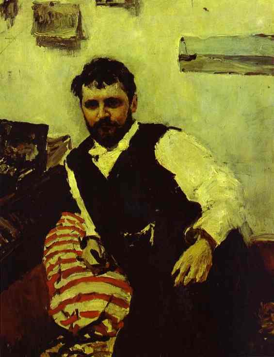 Oil painting:Portrait of the Artist Konstantin Korovin. 1891