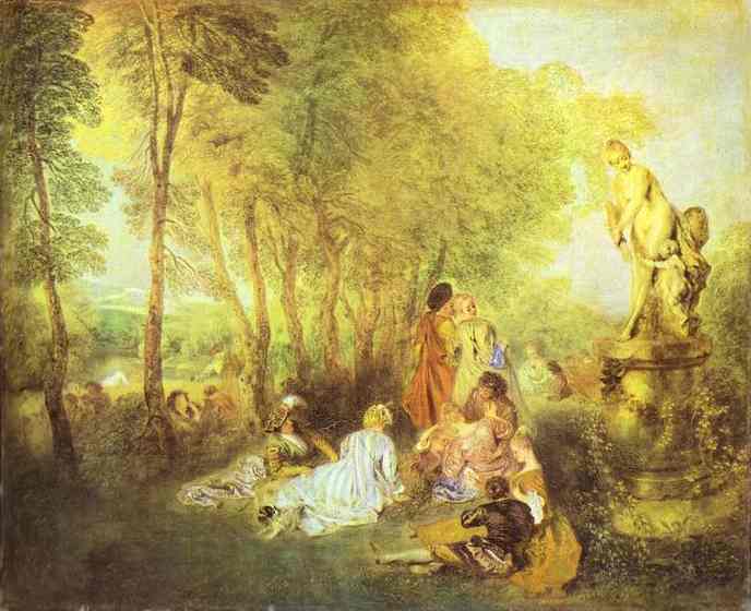 Oil painting:A Love Festival. c. 1717