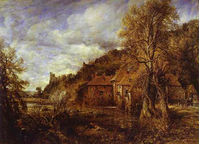 Oil painting:Arundel Mill and Castle. 1837