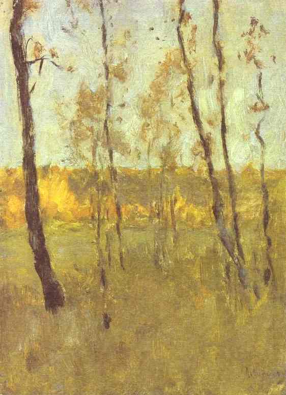 Oil painting:Autumn. Study. Late 1890