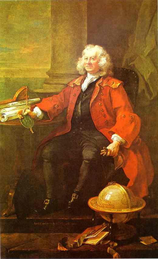 Oil painting:Captain Thomas Coram. 1740