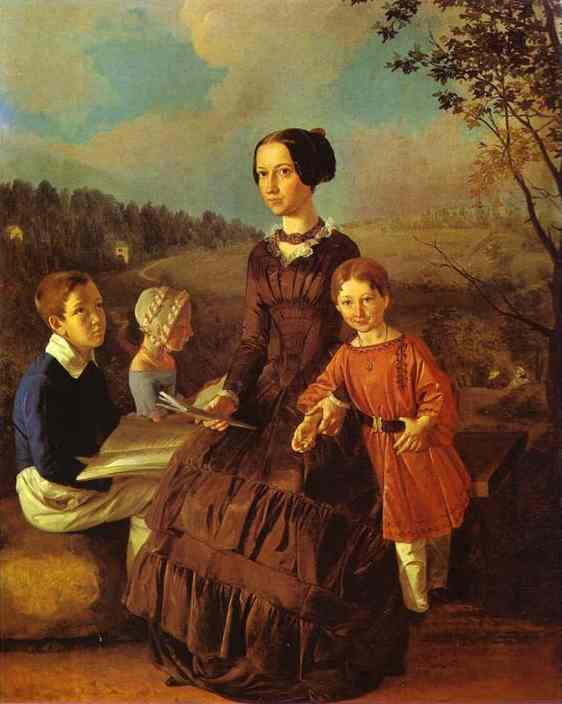 Oil painting:Family Portrait. 1854