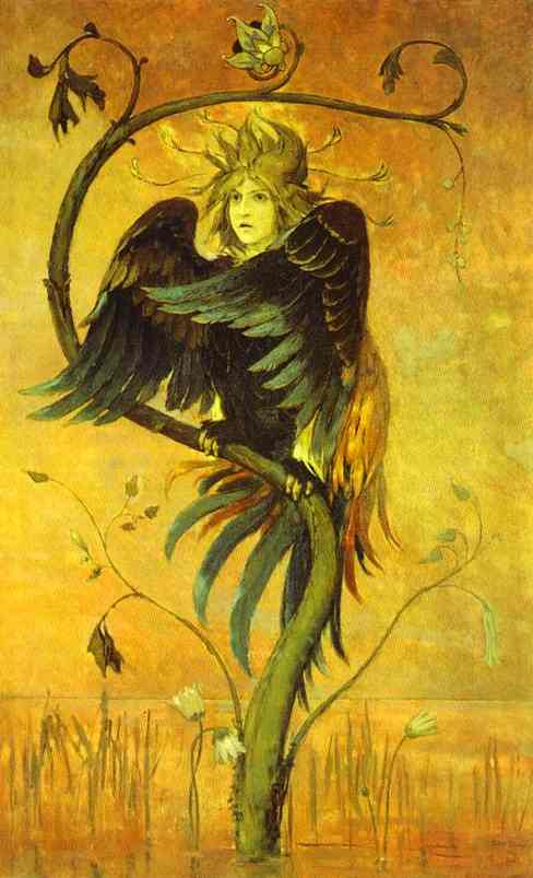 Oil painting:Gamayun: The Prophet Bird. 1897