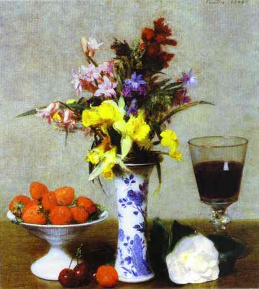 Oil painting:Nature morte aux fiancailles. 1869