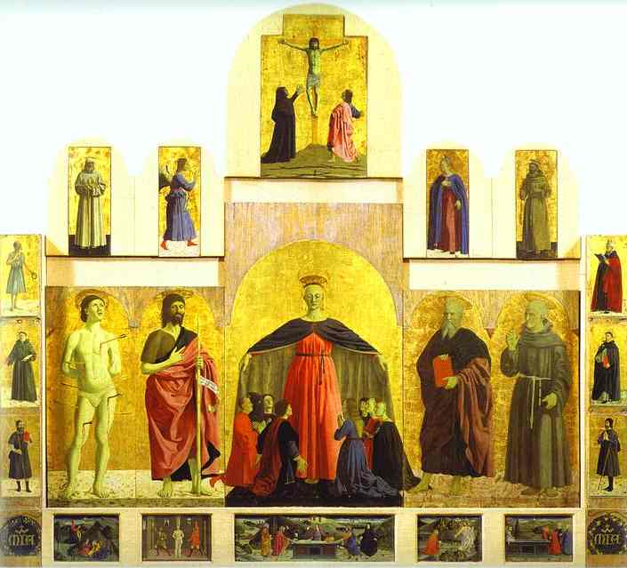 Oil painting:Polyptych of the Misericordia. 1444