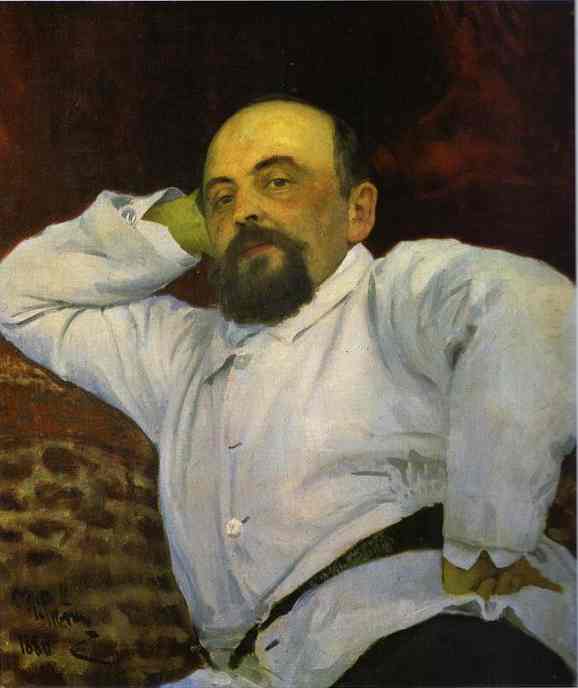 Oil painting:Portrait of Savva Mamontov. 1880